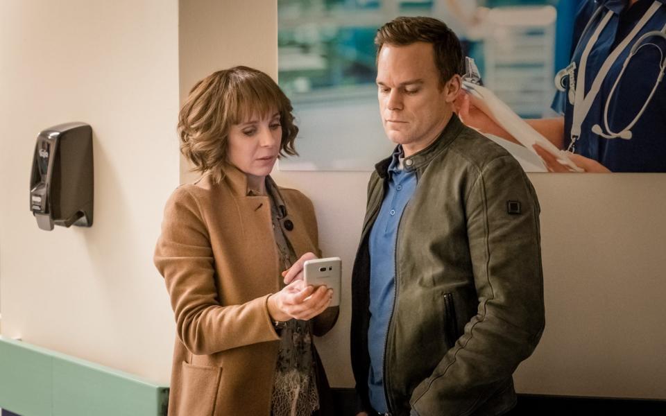 Amanda Abbington and Michael C Hall in the Netflix series Safe - Netflix