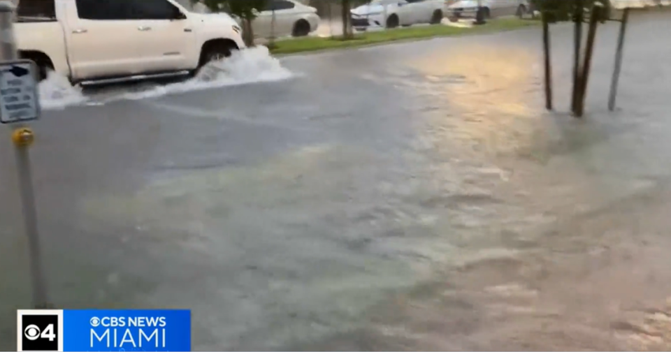 Flooding swamped Broward County streets on Thursday night.