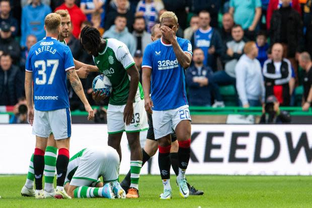 Alfredo Morelos let Rangers down once more after being red carded against Hibernian.