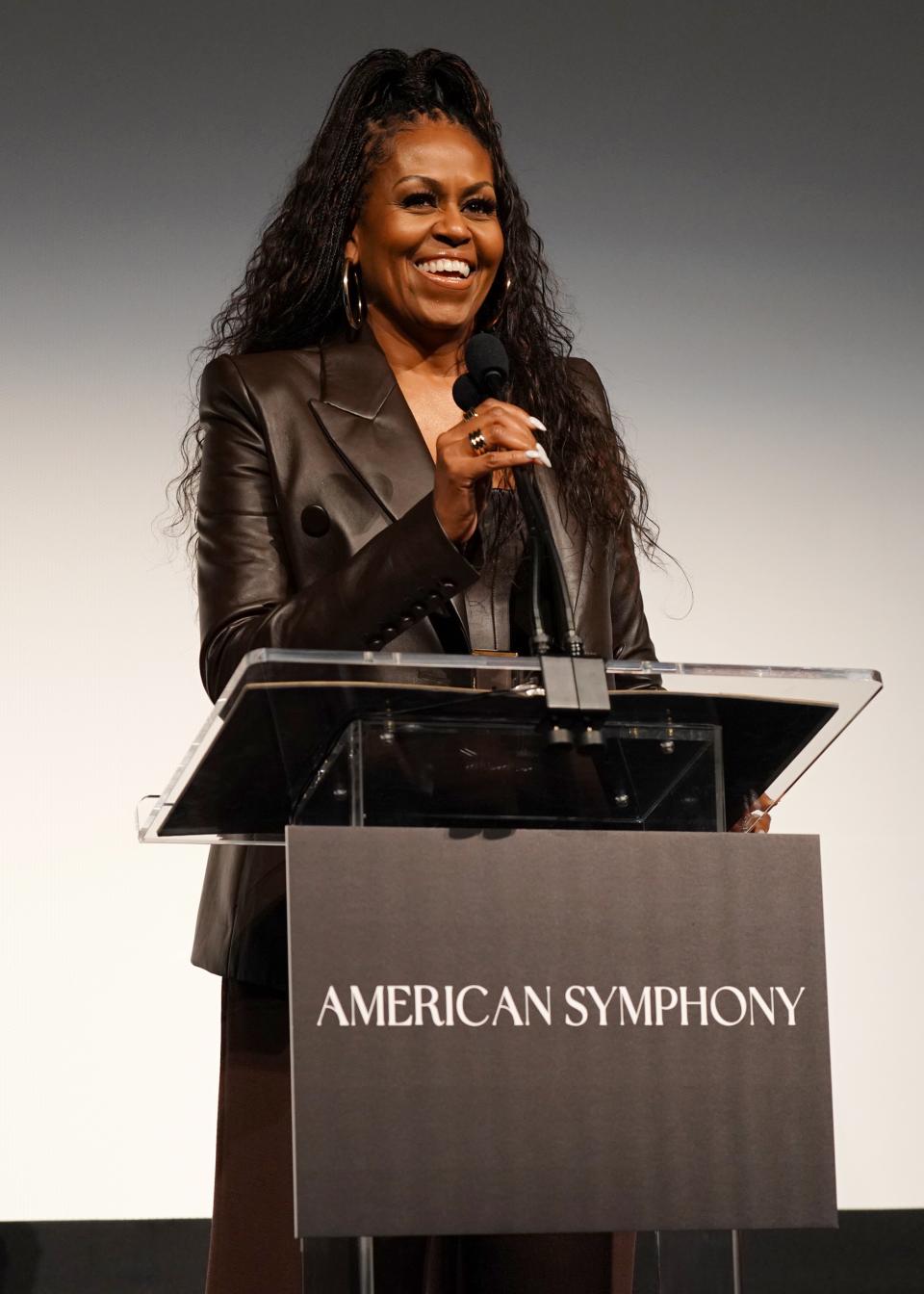 Michelle Obama attends the "American Symphony" New Orleans Premiere on Dec. 7, 2023.