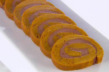 Cinnamon Pumpkin Roll with Chocolate Filling