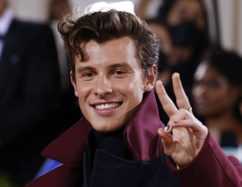 Shawn Mendes arrives on the red carpet for The Met Gala at The Metropolitan Museum of Art in New York City on May 2, 2022. The singer turns 25 on August 8. File Photo by John Angelillo/UPI