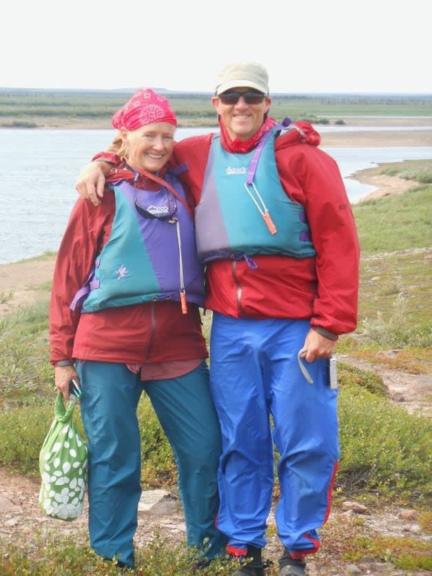 Jenny Gusse, left, and Doug Inglis had been together since university. They worked together and loved the outdoors, a family member said.  (Submitted by Ron Teather - image credit)