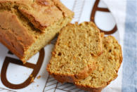 <div class="caption-credit"> Photo by: Brooklyn Supper</div><div class="caption-title">Sweet Potato Quick Bread</div>Sweet potatoes make for a surprisingly silky and moist quick bread. <br> <i><a rel="nofollow noopener" href="http://blogs.babble.com/family-kitchen/2012/11/04/spiced-sweet-potato-quick-bread/" target="_blank" data-ylk="slk:Make sweet potato quick bread;elm:context_link;itc:0;sec:content-canvas" class="link ">Make sweet potato quick bread</a></i> <br> <b><i><a rel="nofollow noopener" href="http://blogs.babble.com/family-kitchen/2012/11/12/family-kitchen-favorites-21-tasty-ways-to-enjoy-sweet-potatoes/?cmp=ELP|bbl|lp|YahooShine|Main||100112|||famE|||" target="_blank" data-ylk="slk:Related: 21 new ways to cook with sweet potatoes;elm:context_link;itc:0;sec:content-canvas" class="link ">Related: 21 new ways to cook with sweet potatoes</a></i></b> <br>