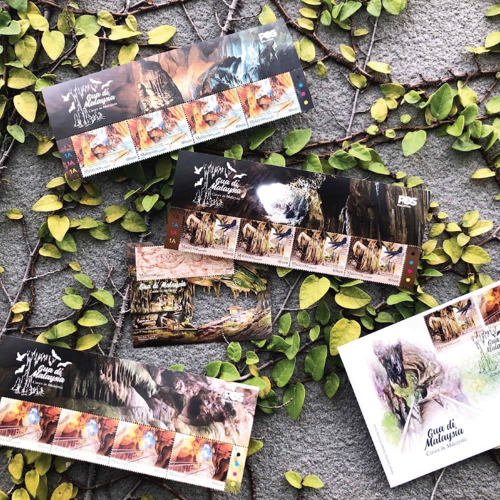 The first-ever cave-themed stamp series will be released tomorrow. — Pictures courtesy of Pos Malaysia