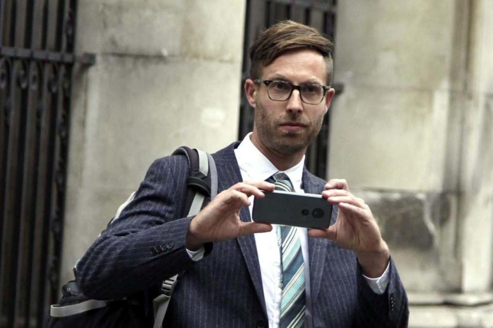 Robert Hazeldean outside London's High Court (Champion News)