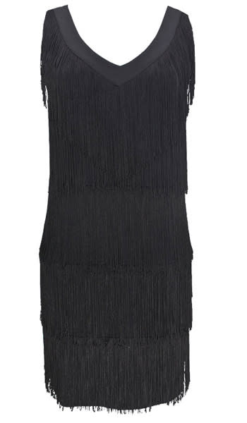 <b>Bold and black</b><br><br> Simple and chic, this black v-neck flapper dress with tiered tassels has a quintessentially 1920s vibe. Pair it with a headband and some Mary Janes and you're all set for a night of big band dancing! <br><br>Kaliko flapper dress £60 from <a href="http://www.johnlewis.com/297394/Product.aspx?source=46387" rel="nofollow noopener" target="_blank" data-ylk="slk:johnlewis.com;elm:context_link;itc:0;sec:content-canvas" class="link ">johnlewis.com</a>