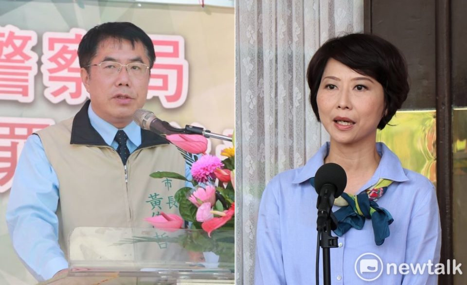 台南市漁會監理事改選被視為2022台南市長前哨站，左為台南市長黃偉哲，右為立委陳亭妃。   圖：新頭殼合成
