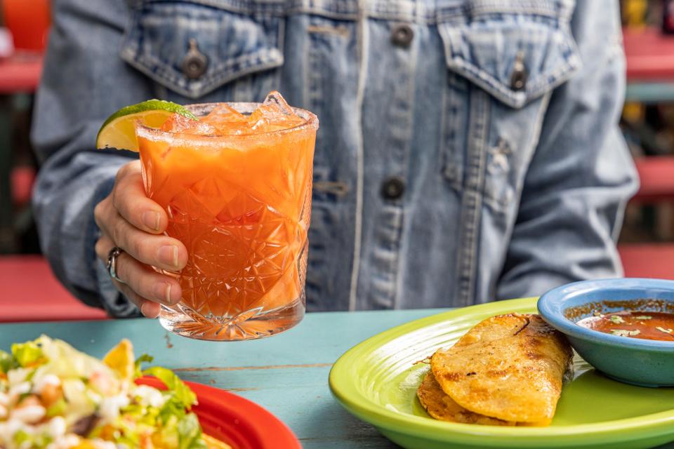 A Blood Orange Margarita at Taco Boy.