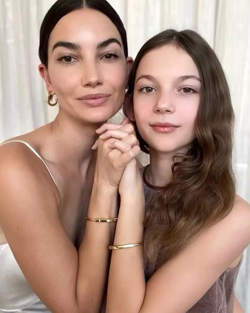 Lily Aldridge and her daughter Dixie Pearl