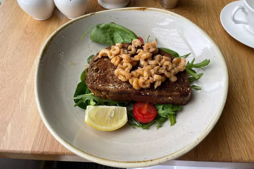 The cafe's Potted Morecambe Bay Shrimps served on toast