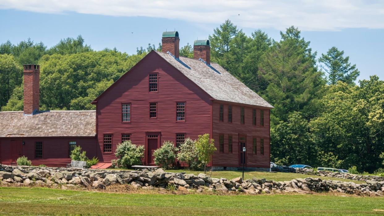 Coventry, Connecticut / USA - June 20 2018: Nathan Hale homestead on a sunny summer day.