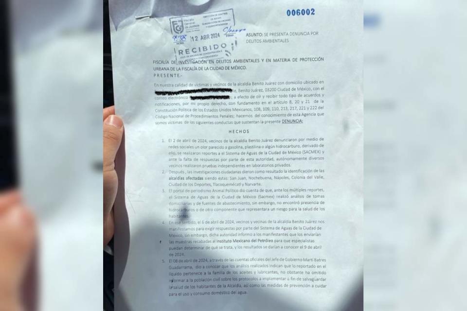 Denuncia de vecinos de Benito Juárez contra titular de Sacmex. Foto: X