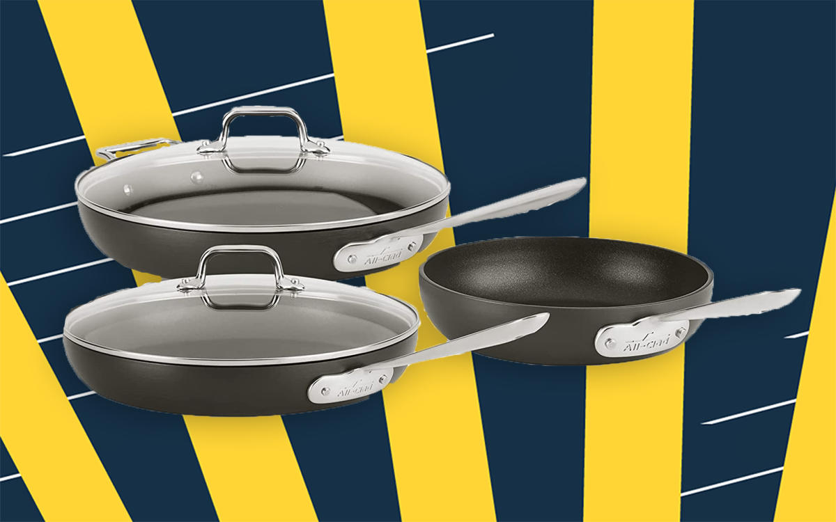  All-Clad HA1 Hard Anodized Nonstick Fry Pan Set 5