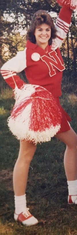 Cheryl Pierson Cuccio, then a high school cheerleader, in the 1980s.
Courtesy Cheryl Pierson Cuccio