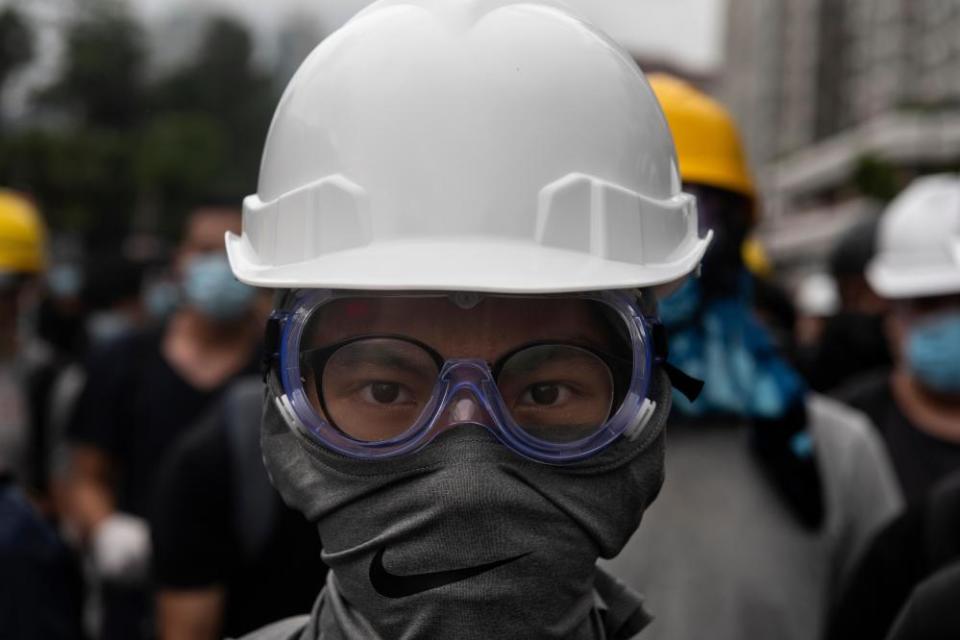 A student at a pro-democracy protest in Hong Kong in 2019 – Hong Kong’s Fight for Freedom.