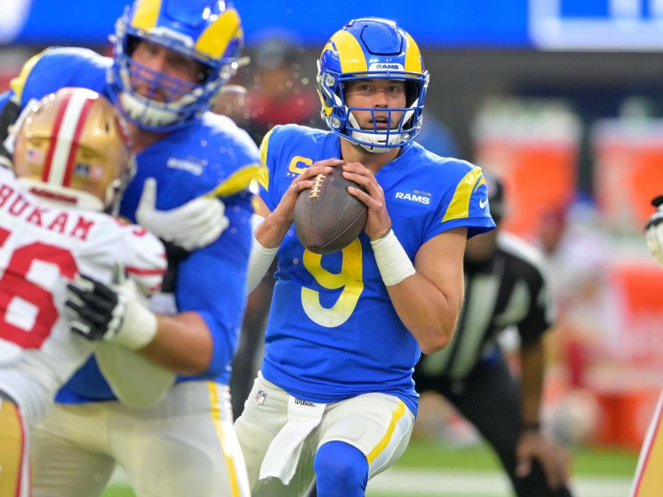 Will Matthew Stafford lead the Los Angeles Rams past the San Francisco 49ers in the NFC Championship Game?