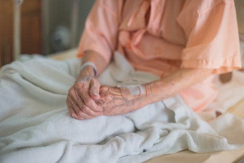 <span class="caption">Getting older can make surgery more hazardous.</span> <span class="attribution"><a class="link " href="https://www.shutterstock.com/image-photo/medicine-age-health-care-people-concept-1055688815" rel="nofollow noopener" target="_blank" data-ylk="slk:bluedog studio/ Shutterstock;elm:context_link;itc:0;sec:content-canvas">bluedog studio/ Shutterstock</a></span>