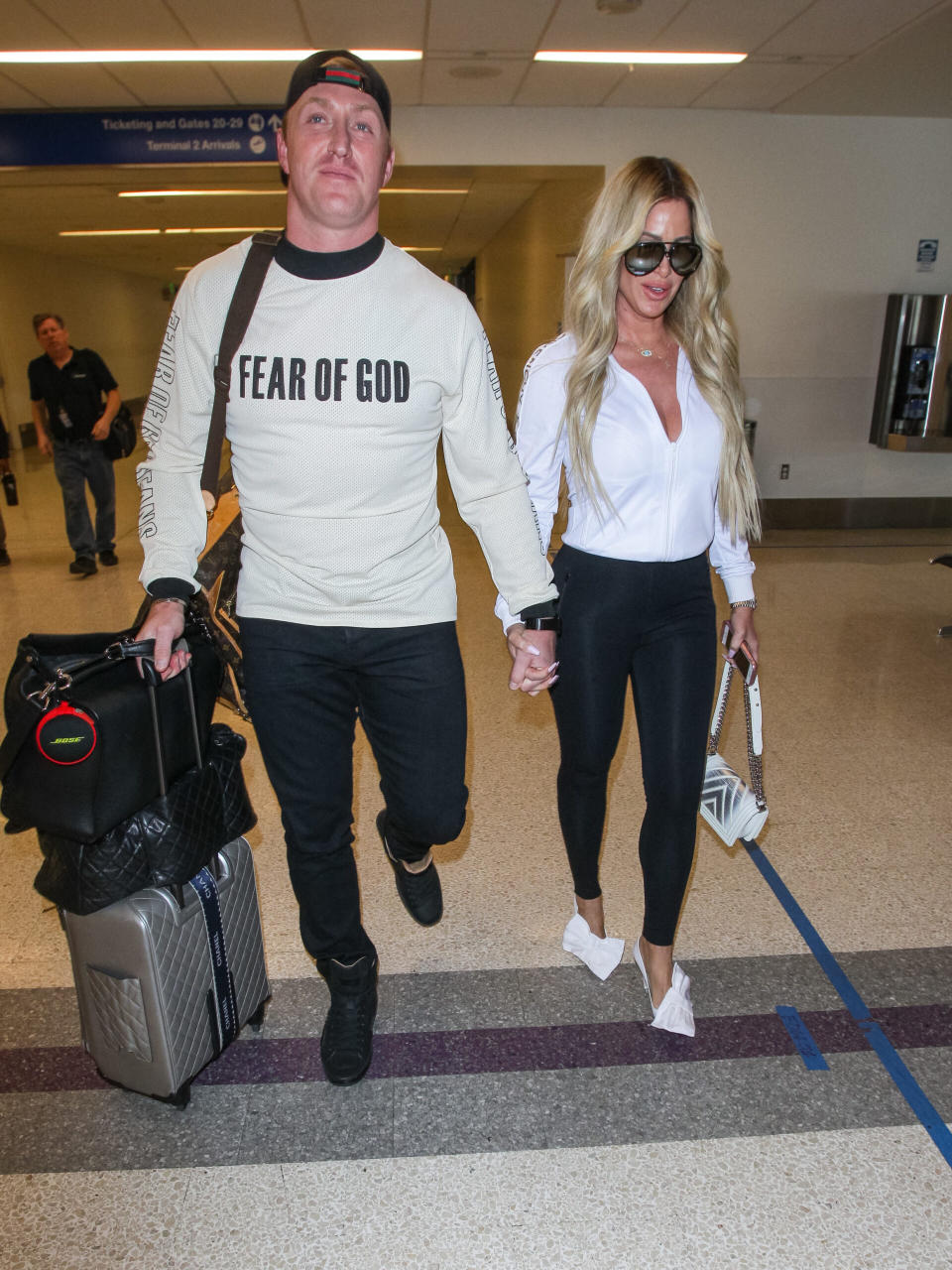 Kim Zolciak and Kroy Biermann at LAX Airport