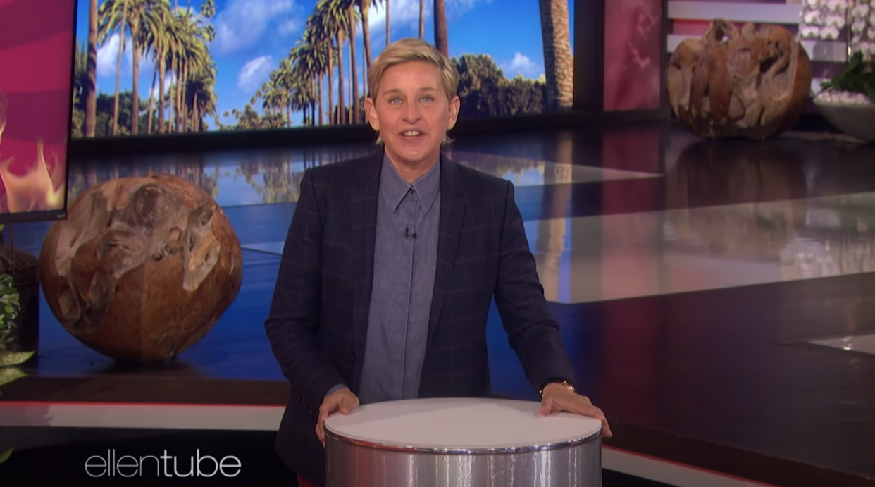 Ellen DeGeneres on the set of The Ellen DeGeneres Show (YouTube/TheEllenShow)