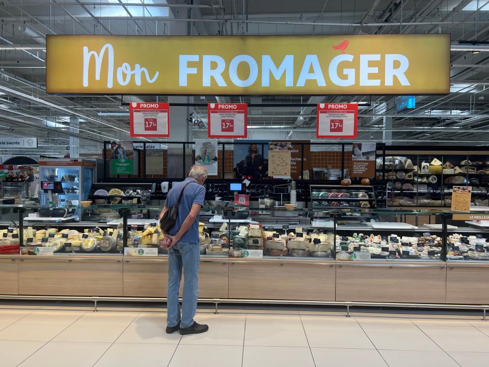 Cheese section at Auchan