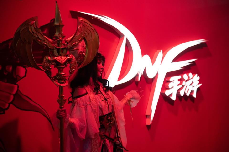 DnF Mobile quickly took the top spot as the most downloaded free game on the iPhone app store in China, and the title has garnered over 60 million player registrations across platforms pre-launch. (Photo: Yang Zhuo/VCG/Getty Images via Bloomberg)
