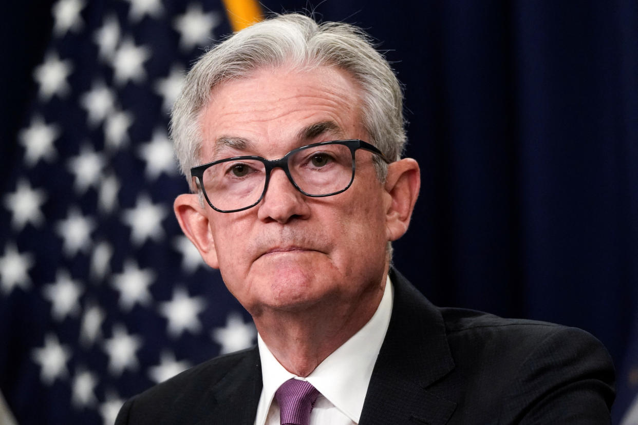 Federal Reserve Board Chairman Jerome Powell attends a news conference following a two-day meeting of the Federal Open Market Committee (FOMC) in Washington, U.S., July 27, 2022. REUTERS/Elizabeth Frantz