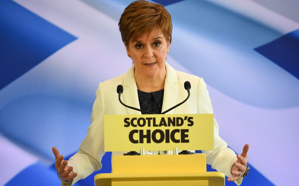 Nicola Sturgeon's government wants to stage a second independence referendum this year - AFP