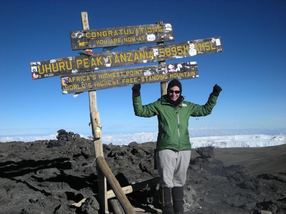 Martha McSally on top of Mount Kilimanjaro in Tanzania in 2009.