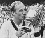 <p>Stan Smith after his victory over Ilie Nastase n their Men's Singles Final match in July 1972.</p>