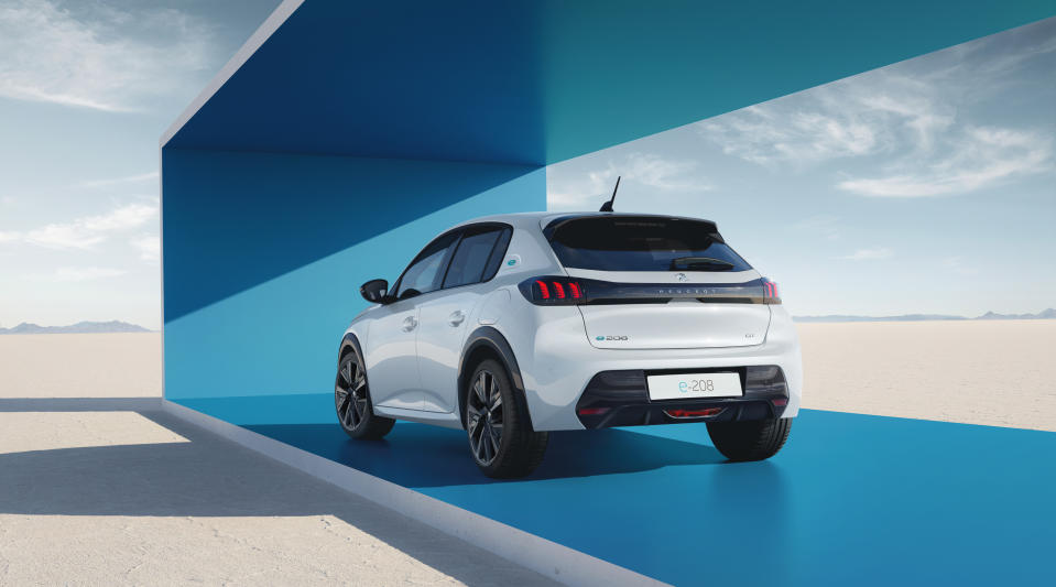 The e-208 is available in France on a ‘pay as you go’ scheme from €150 (£131) a month. (Peugeot)