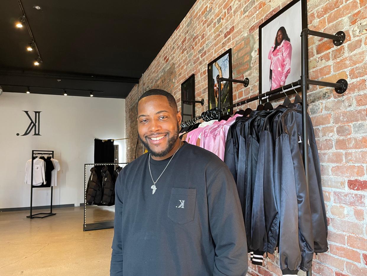 Ken Walker, owner of K. Walker Collective, opened a new storefront for his brand located at 4161 Cass Ave., in Detroit on Nov. 26.