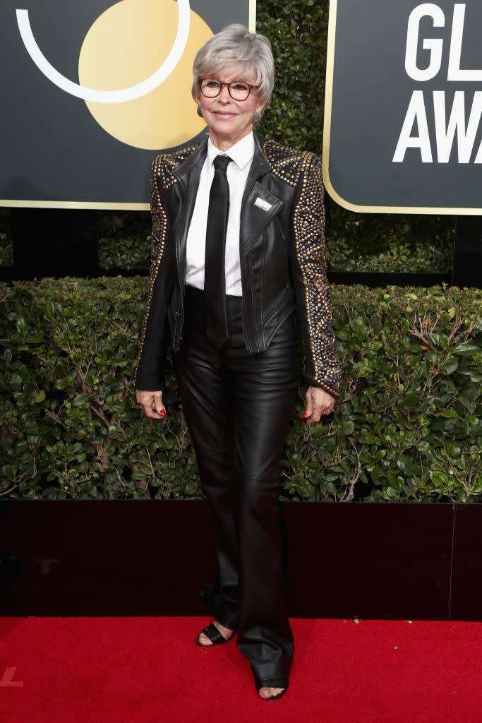 <p>The <em>One Day at a Time</em> actress attends the 75th Annual Golden Globe Awards at the Beverly Hilton Hotel in Beverly Hills, Calif., on Jan. 7, 2018. (Photo: Steve Granitz/WireImage) </p>