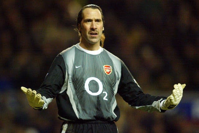 Former Arsenal goalkeeper David Seaman in action