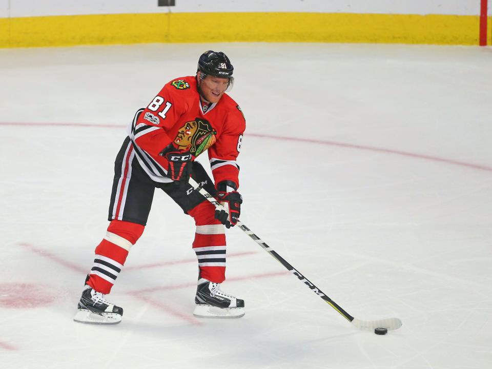 Marian Hossa played eight seasons for the Blackhawks.