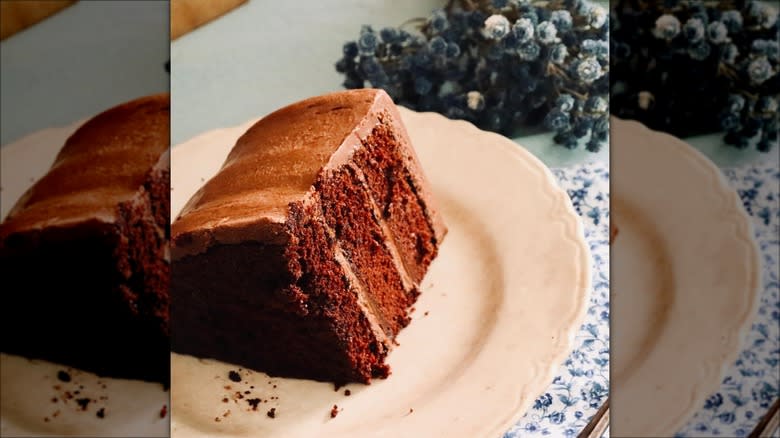 slice of chocolate cake