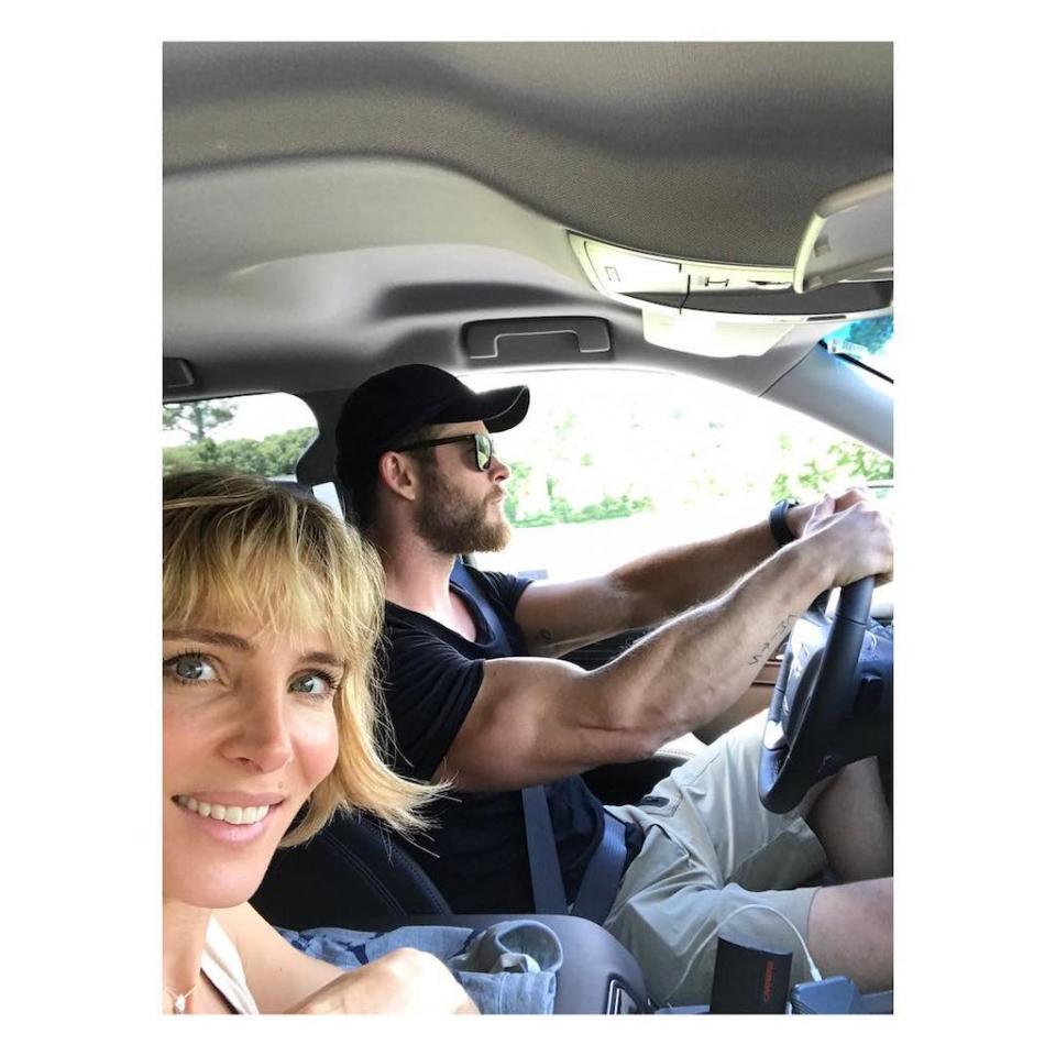 <p>The model and actress pretended to be grossed out by her hunky hubby Chris Hemsworth’s bulging biceps: “S<span title="Edited">top flexing chris, it’s gross!!” Whatever, Elsa! </span>(Photo: <a rel="nofollow noopener" href="https://www.instagram.com/p/BUfAAjFDjx-/" target="_blank" data-ylk="slk:Elsa Pataky via Instagram;elm:context_link;itc:0;sec:content-canvas" class="link ">Elsa Pataky via Instagram</a>) </p>