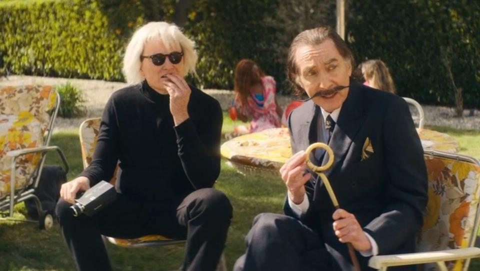 Conan O'Brien as Andy Warhol and Emo Phillips as Salvadore Dali in Weird