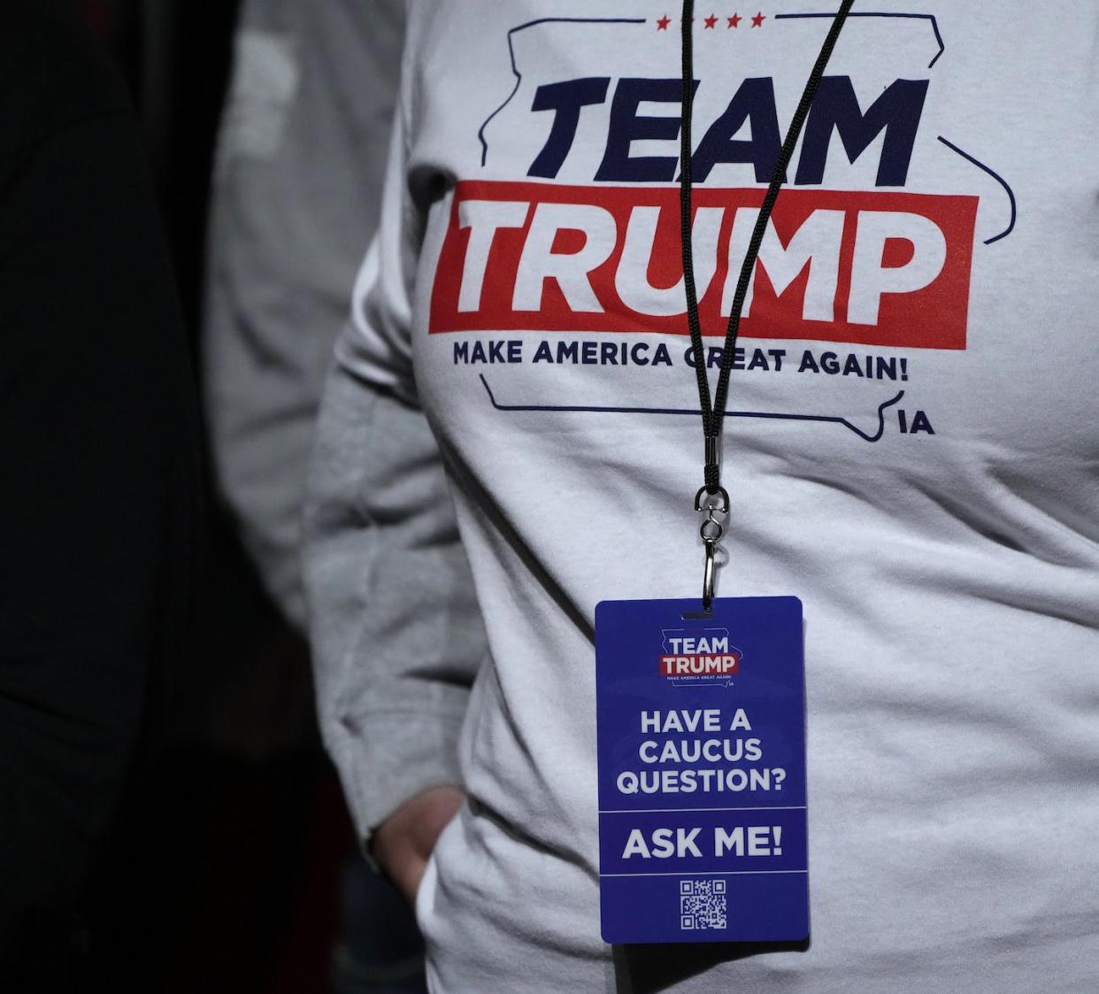 Donald Trump has mounted a major effort to teach people how to caucus for him. <a href="https://newsroom.ap.org/detail/Election2024Iowa/18e57d55a45d41509fcc1067eb1ca80f/photo?Query=Trump%20Iowa%20Caucus%202024&mediaType=photo&sortBy=arrivaldatetime:desc&dateRange=Anytime&totalCount=12&currentItemNo=6" rel="nofollow noopener" target="_blank" data-ylk="slk:AP Photo/Charlie Neibergall, File;elm:context_link;itc:0;sec:content-canvas" class="link ">AP Photo/Charlie Neibergall, File</a>