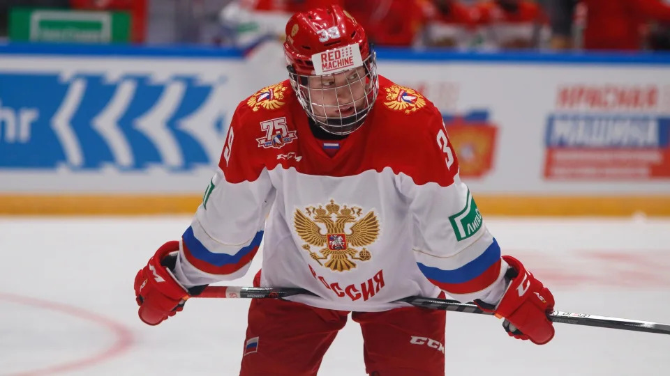 Matvei Michkov is off to quite the start in the KHL after being loaned to Sochi HC. (Photo by Maksim Konstantinov/SOPA Images/LightRocket via Getty Images)