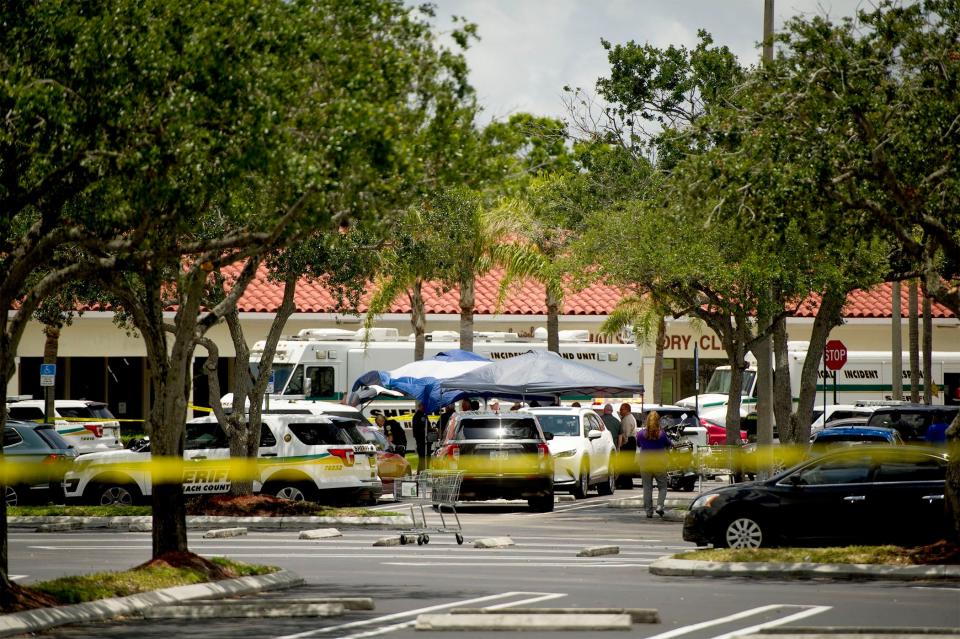 Three people including a child are dead after a shooting at Publix plaza in Royal Palm Beach Thursday June 10, 2021.