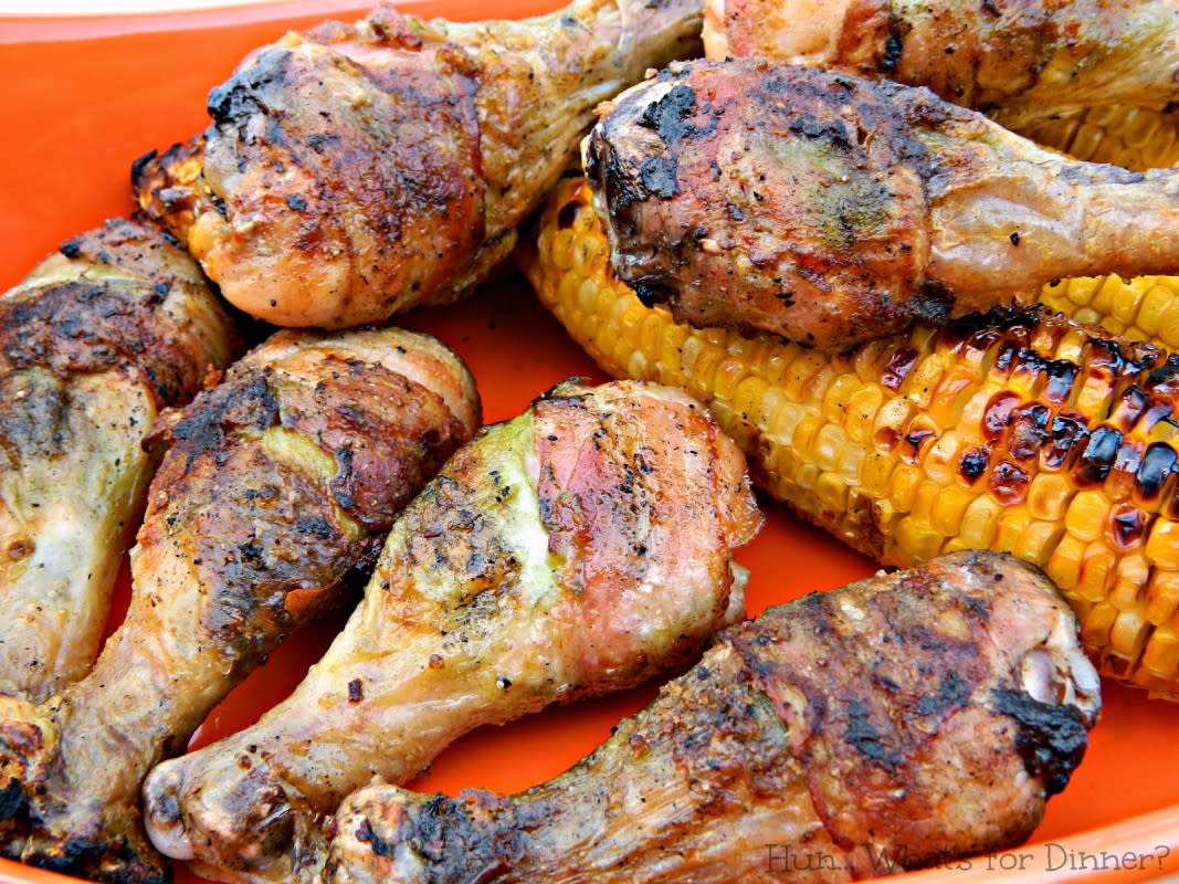<p>Hun, What's for Dinner?</p><p>These wings is a bit decadent but completely worthy of a special event such as a graduation party. People will literally lick their chops (and drumsticks) over this one.</p><p><strong>Get the recipe: <a href="http://www.hunwhatsfordinner.com/2014/07/grilled-bacon-wrapped-stuffed-chicken.html" rel="nofollow noopener" target="_blank" data-ylk="slk:Grilled Bacon-Wrapped Stuffed Chicken;elm:context_link;itc:0;sec:content-canvas" class="link rapid-noclick-resp">Grilled Bacon-Wrapped Stuffed Chicken</a></strong></p>