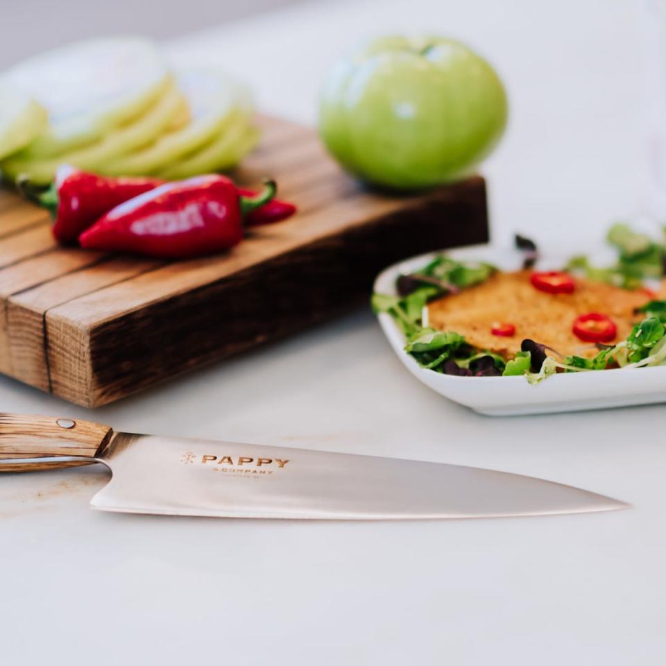 Middleton Made Knives and Pappy & Company launched a custom Chef Knife, crafted from Pappy Van Winkle bourbon barrels.