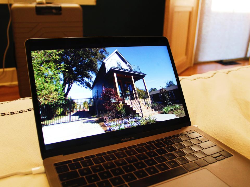 fixer upper shotgun house episode of fixer upper on laptop