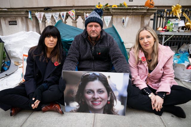 Richard Ratcliffe with Claudia Winkleman and Victoria Coren Mitchell 