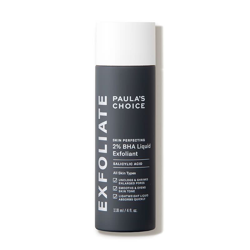 1) Paula's Choice Skin Perfecting 2% BHA Liquid Exfoliant