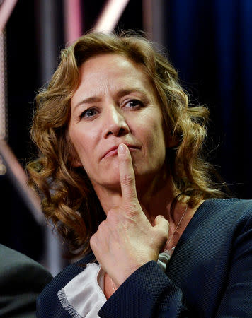 FILE PHOTO: Cast member Janet McTeer participates in a panel discussion during CBS network's portion of the 2014 Television Critics Association Cable Summer Press Tour in Beverly Hills, California July 17, 2014. REUTERS/Kevork Djansezian/File Photo