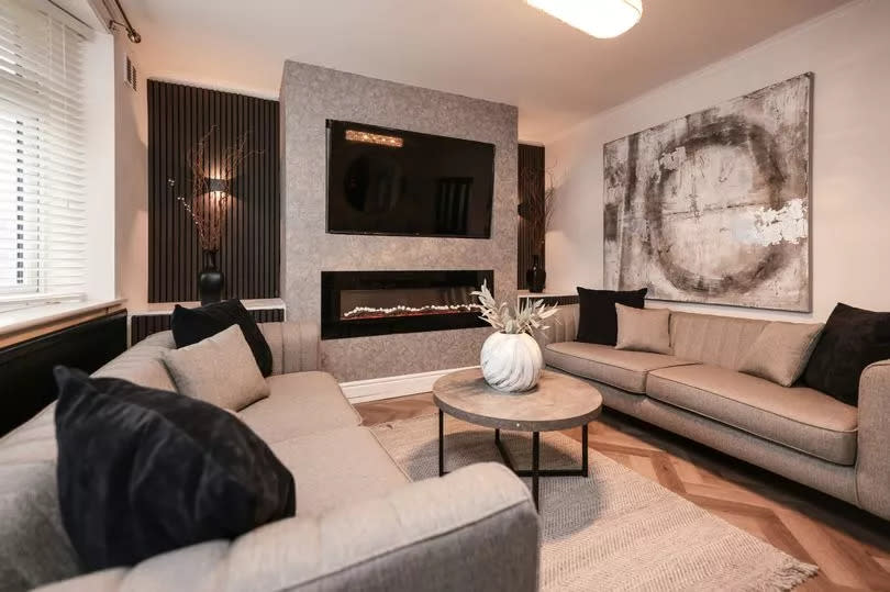 The stylish living room -Credit:Manchester Evening News
