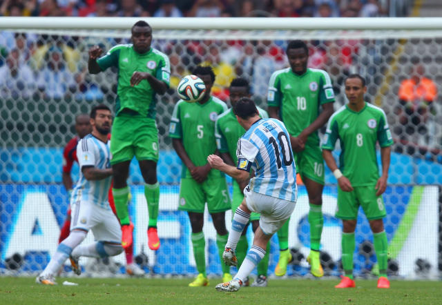 Lionel Messi and Argentina will see Nigeria in the group stage for the second consecutive World Cup. (Getty)