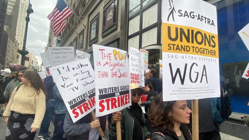 “I’d rather be writing your favorite TV show”: WGA Strike 2023, NYC (Lucas Manfredi for TheWrap)